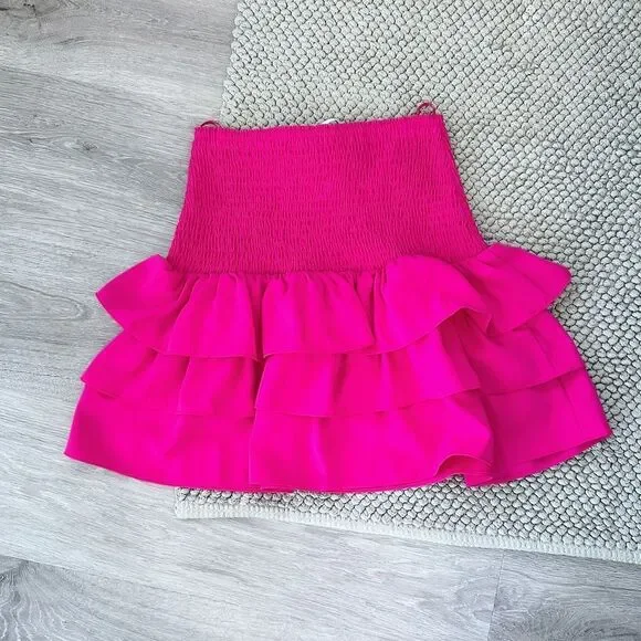 NWT Amanda Uprichard Mariska Hot Pink Skirt